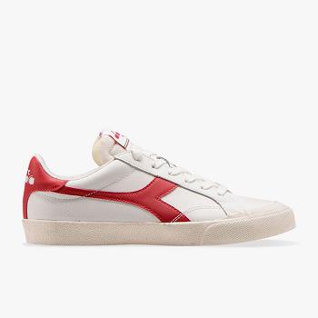 Scarpe Diadora Melody Leather Dirty - Sneakers Donna Bianche / Rosse, Italia IT 997F